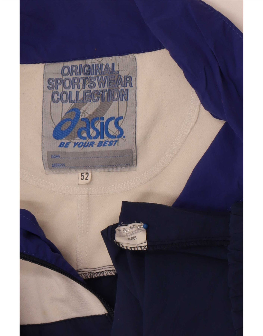 Мужской спортивный костюм Asics с графическим рисунком IT 52, большой, темно-синий, с цветными блоками