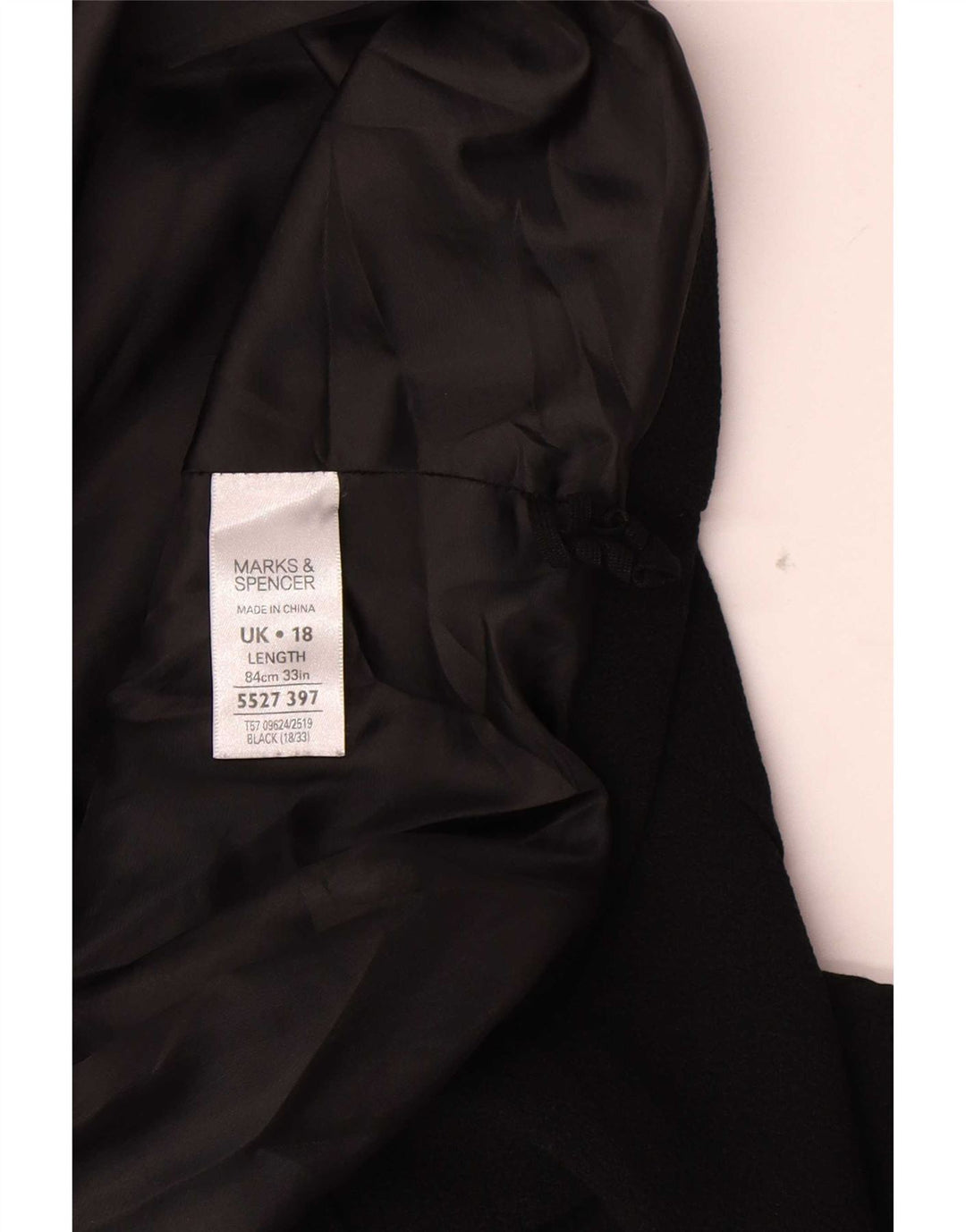 Женская юбка трапециевидного силуэта Marks & Spencer UK 18 XL W36, черный полиэстер