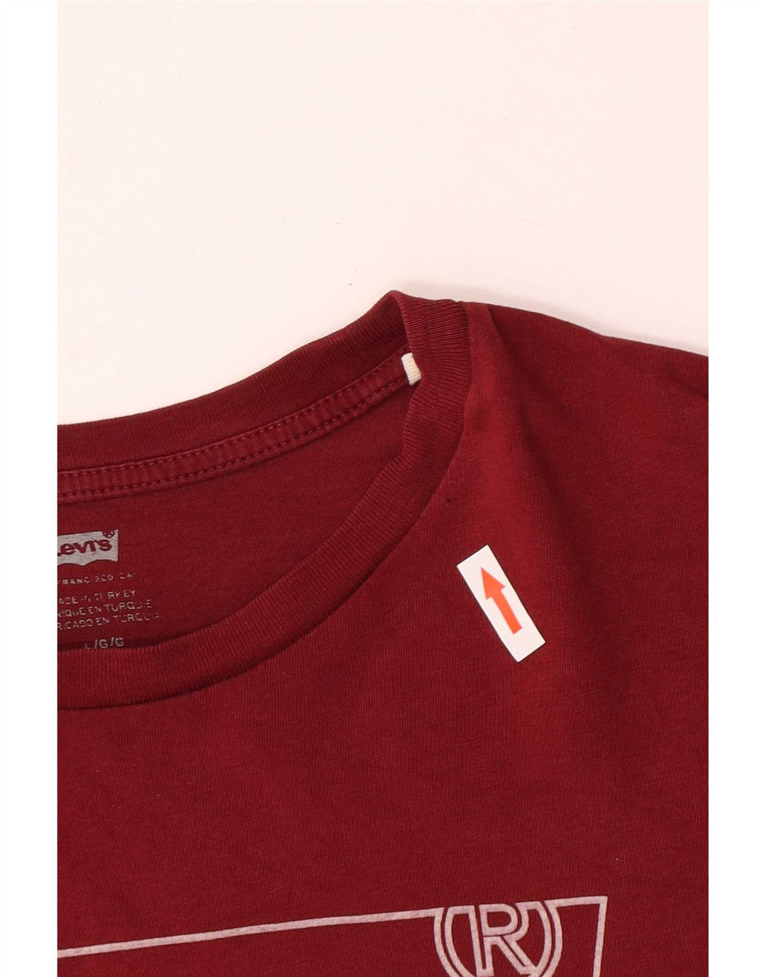 Мужская футболка с рисунком Levi's, большой красный хлопковый топ