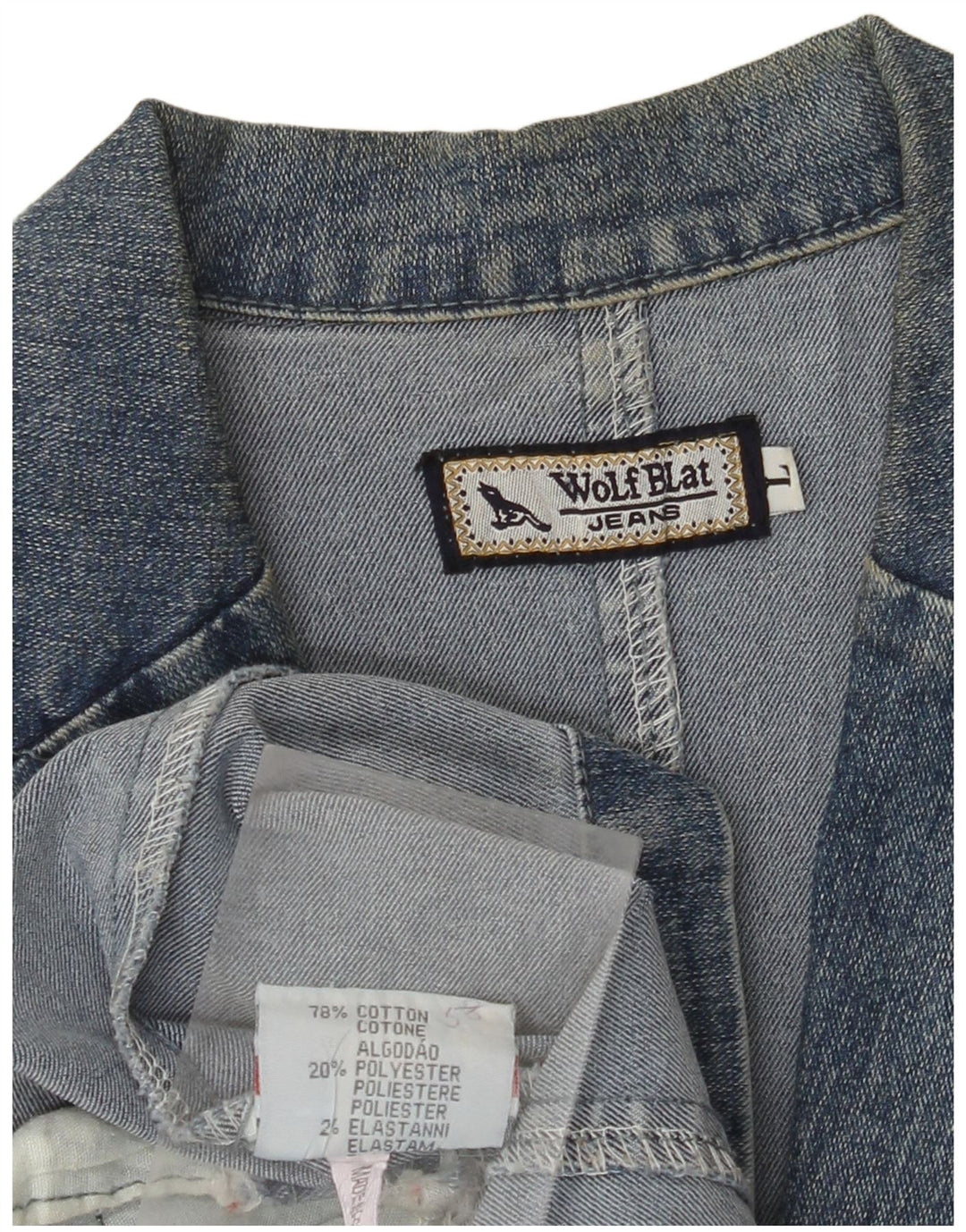 ВИНТАЖНАЯ женская джинсовая куртка UK 14, большая синяя хлопковая классика