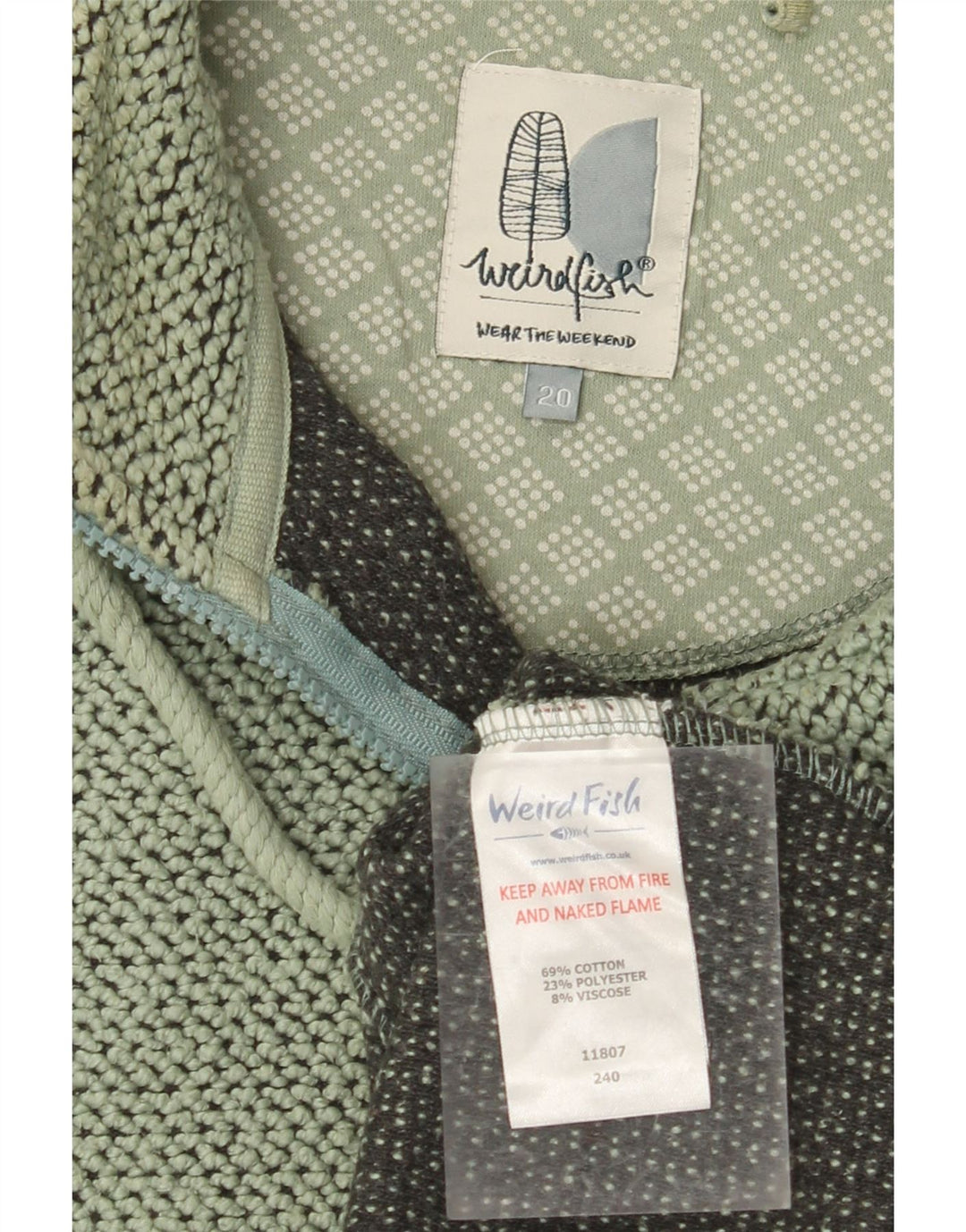 Женский спортивный костюм WEIRD FISH, верхняя куртка UK 20, размер 2XL, зеленый хлопок