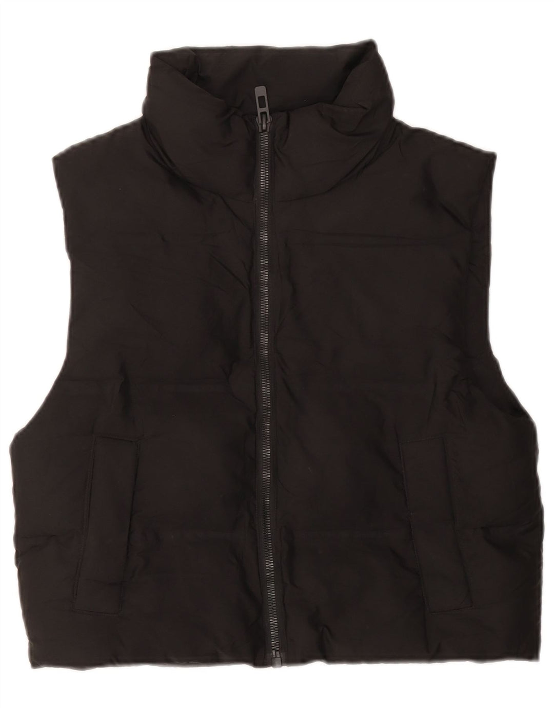 Женский длинный жилет с подкладкой Zara UK 6 XS, черный полиэстер