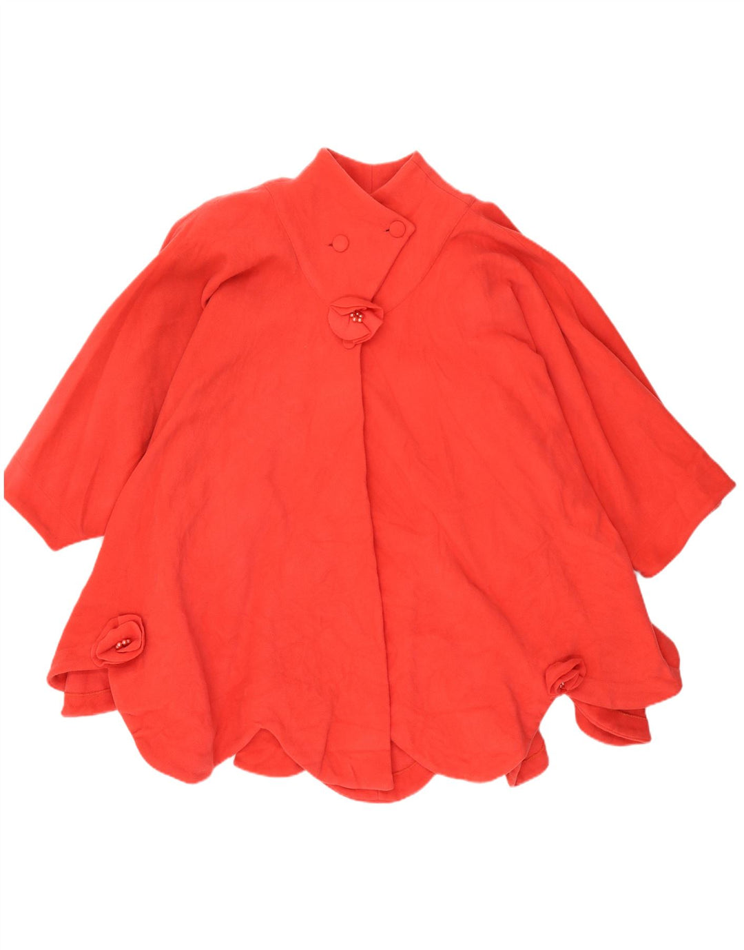 Винтажное женское пальто-пончо UK 20 2XL, красное