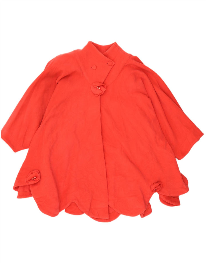 Винтажное женское пальто-пончо UK 20 2XL, красное