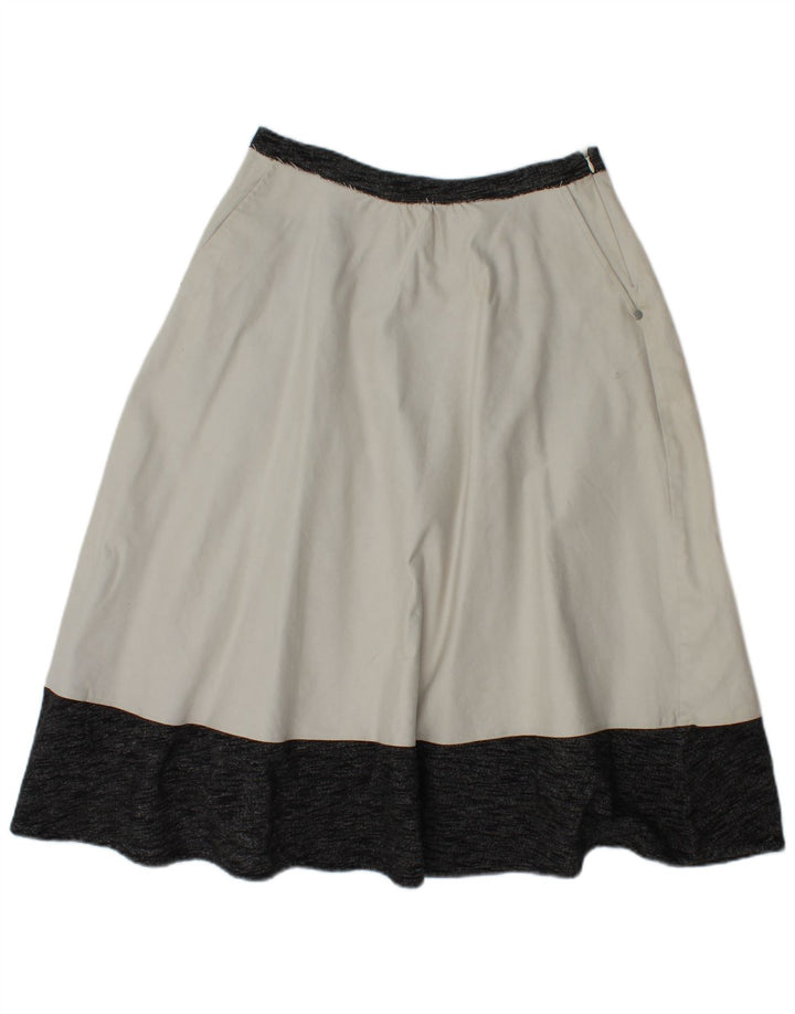 VINTAGE Женская юбка-трапеция, маленькая W26 Off White Colourblock
