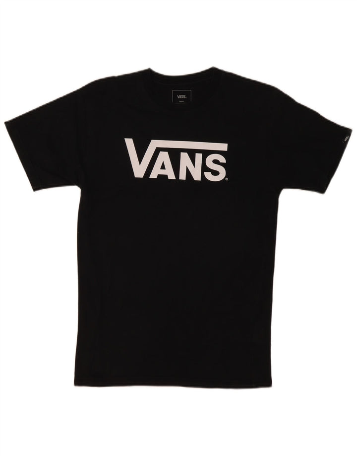 Мужская футболка классического кроя с рисунком Vans, маленькая черная