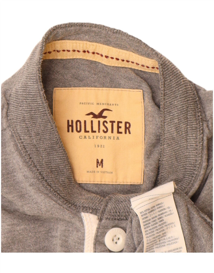 Мужская футболка Hollister Top среднего серого цвета из хлопка