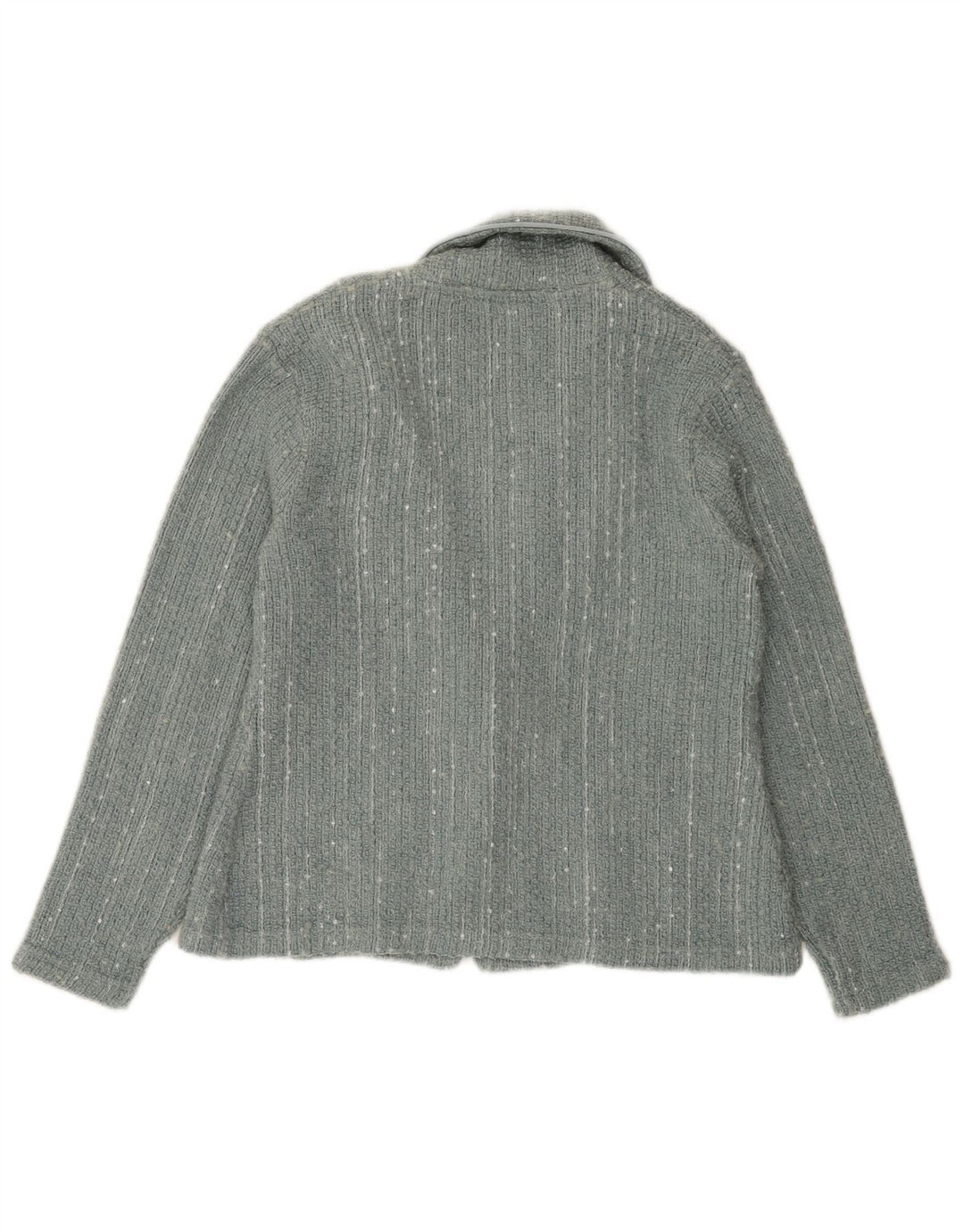 MONSOON Womens 2 Button Blazer Jacket UK 16 Large Blue Pinstripe Acrylic