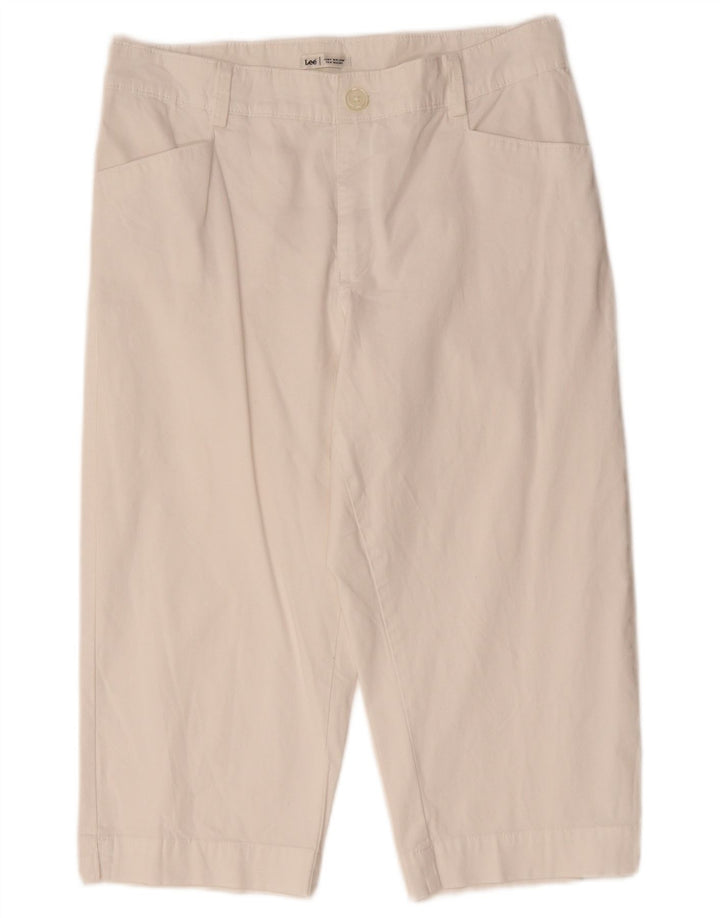 Женские зауженные капри Lee, размер США 12, большой размер W34 L19, белый хлопок