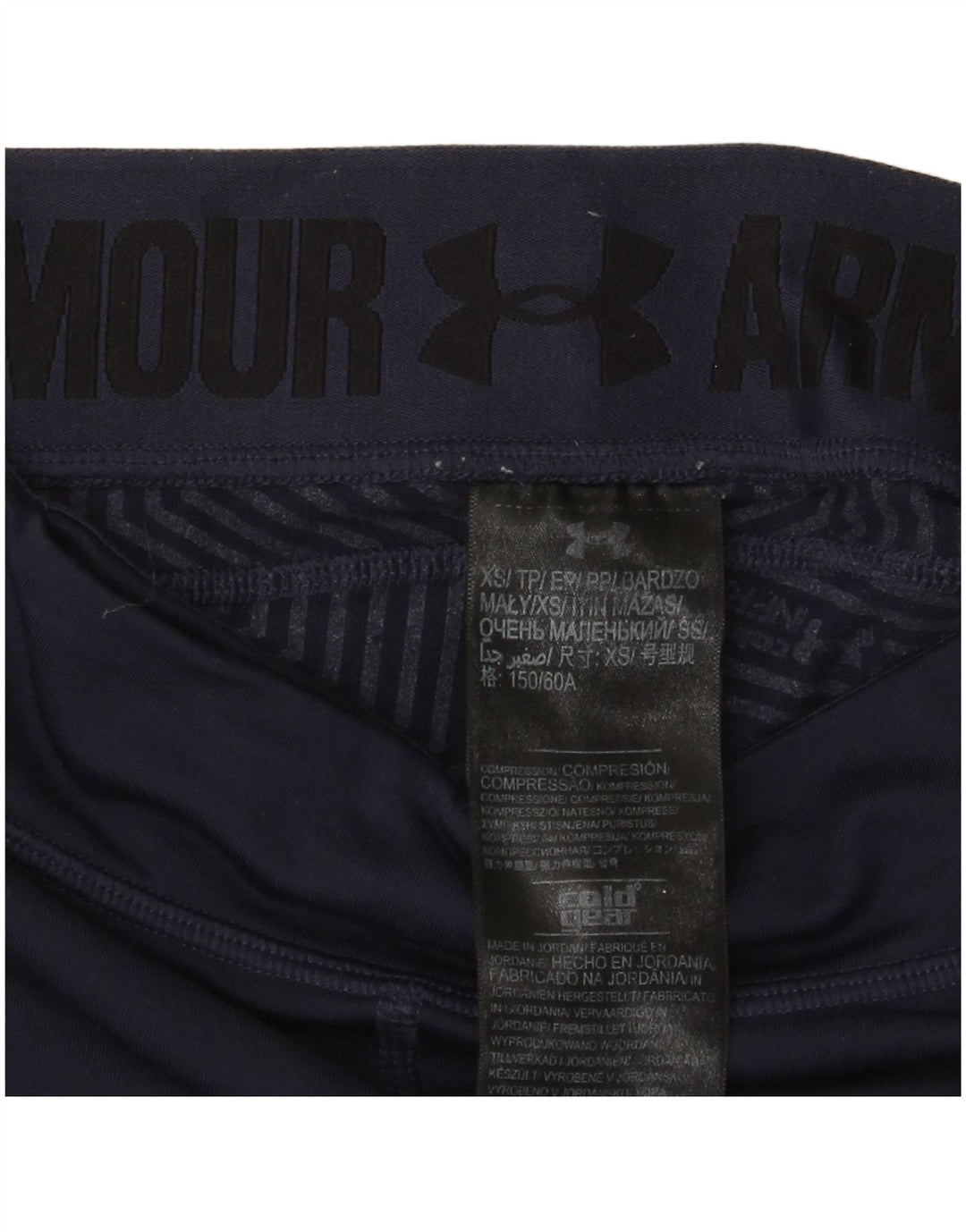 Женские леггинсы Under Armour UK 4 XS, темно-синий, полиэстер с цветными блоками