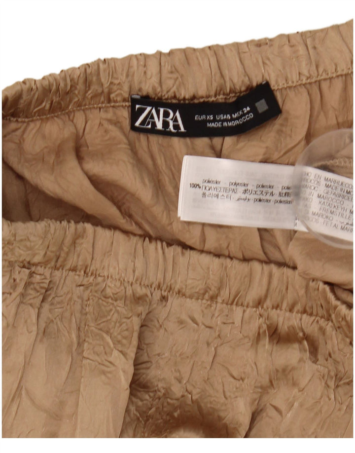 Женские брюки-кюлоты Zara XS W24 L31, бежевый полиэстер