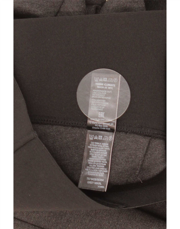Женские леггинсы Marks & Spencer UK 18 XL, серые, вискоза с цветными блоками