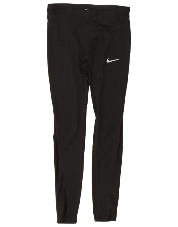 Женские леггинсы Nike Dri Fit UK 8, маленькие черные полиэстер