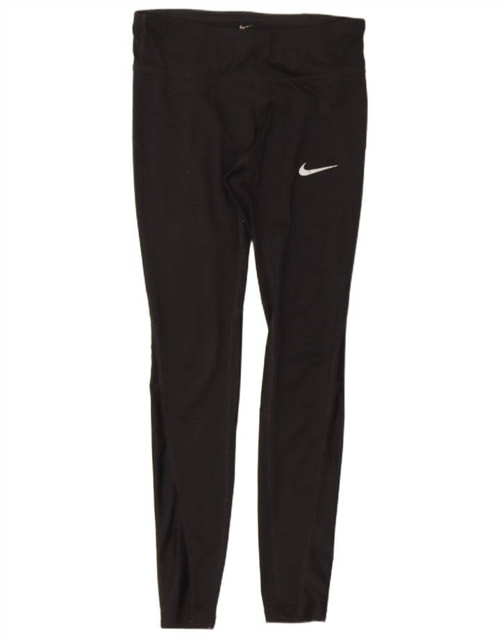 Женские леггинсы Nike Dri Fit UK 8, маленькие черные полиэстер