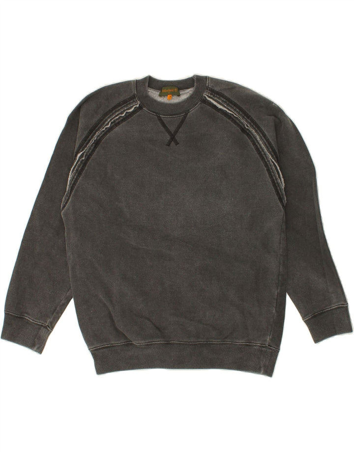 TIMBERLAND Boys Graphic Sweatshirt Jumper 9-10 Years Grey Cotton Vintage Timberland and Second-Hand Timberland from Messina Hembry 