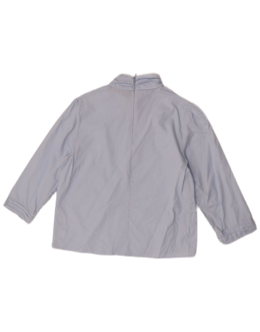 Женская блузка с рукавом 3/4 Zara, Великобритания 14, средний синий хлопок