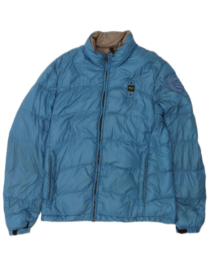 Мужская стеганая куртка Blauer UK 40, большая синяя, полиамид