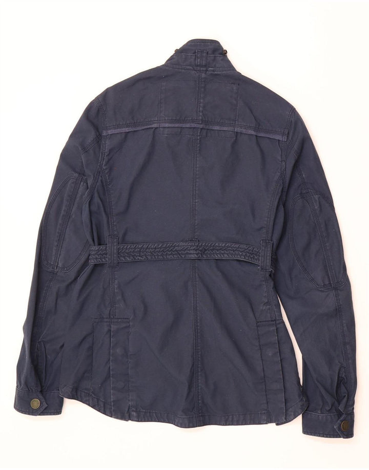 SUPERDRY Womens Utility Jacket UK 14 Medium Navy Blue Cotton