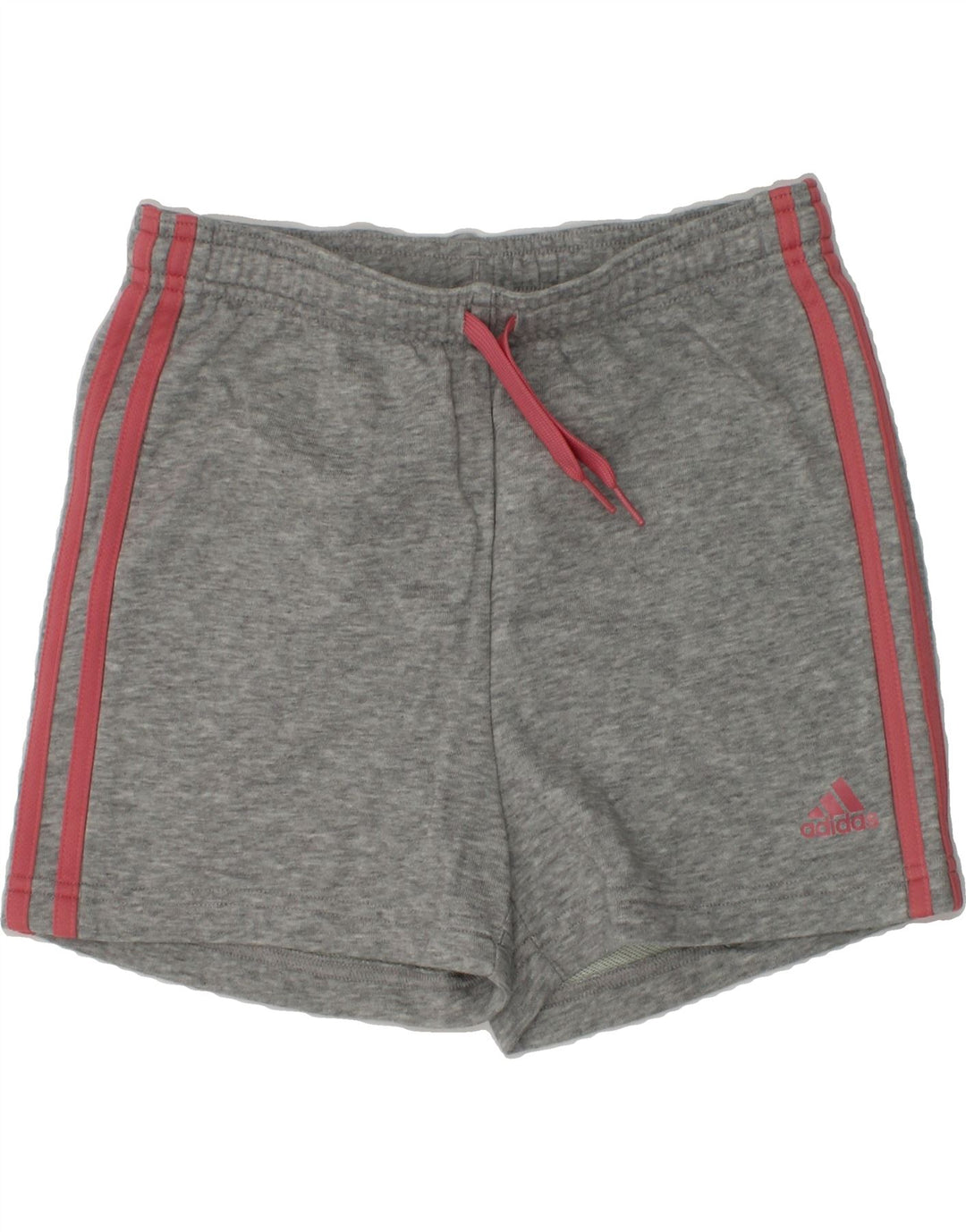 ADIDAS Girls Graphic Sport Shorts 11-12 Years Grey Cotton Vintage Adidas and Second-Hand Adidas from Messina Hembry 