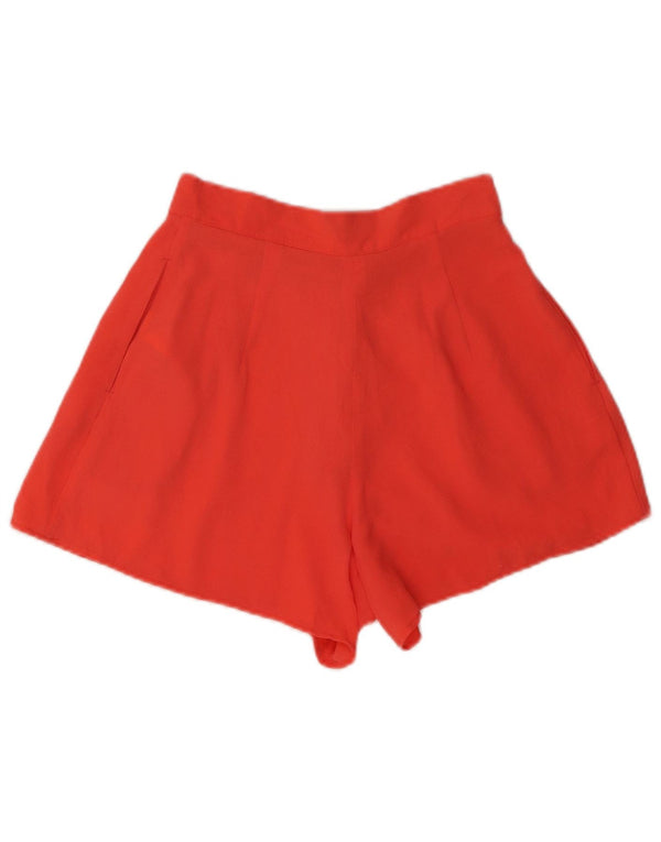 Topshop Женские повседневные шорты с завышенной талией и завязками UK 6 XS W24 Оранжевые