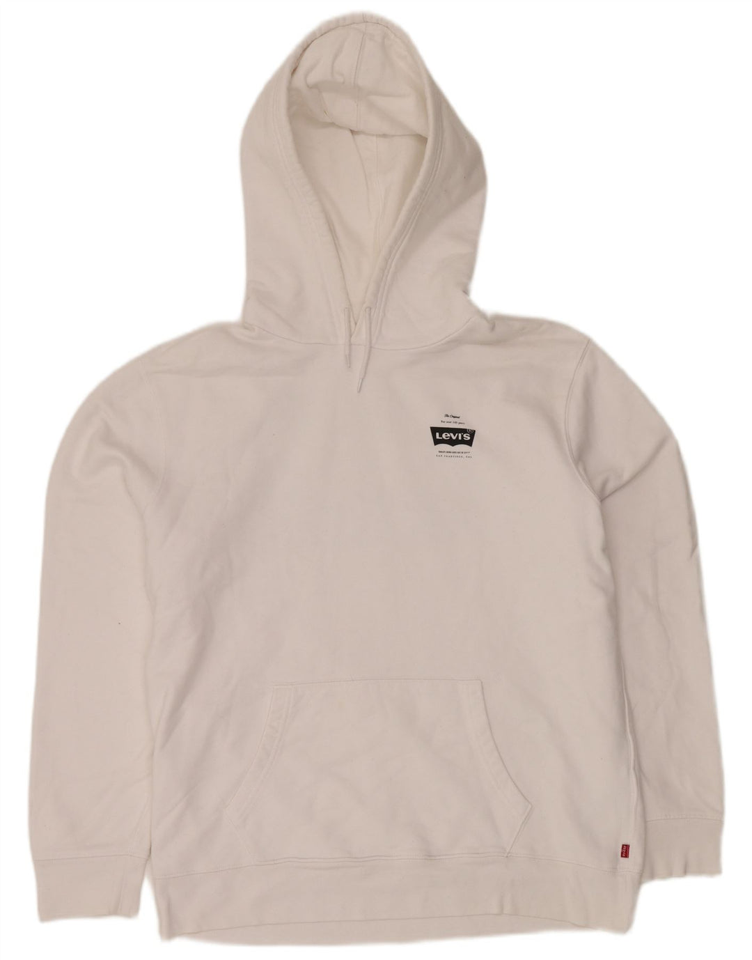 Мужской джемпер с капюшоном LEVI'S, большой размер, белый хлопок, хлопок