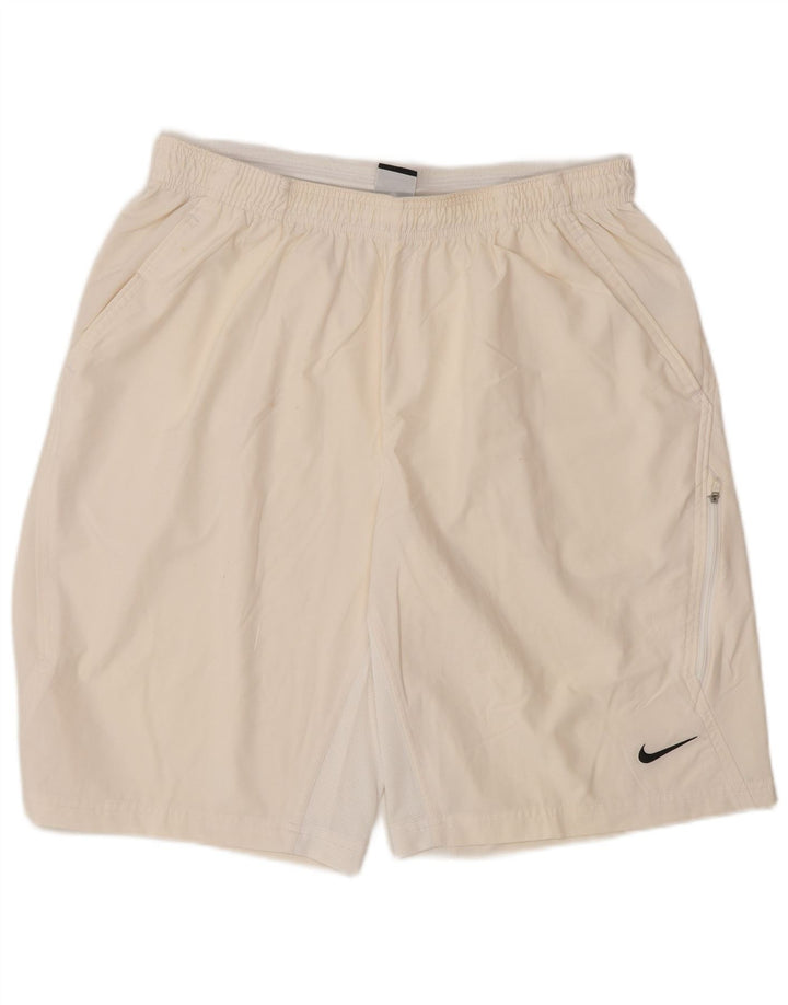 Мужские спортивные шорты Nike Dri Fit большого размера из полиэстера белого цвета