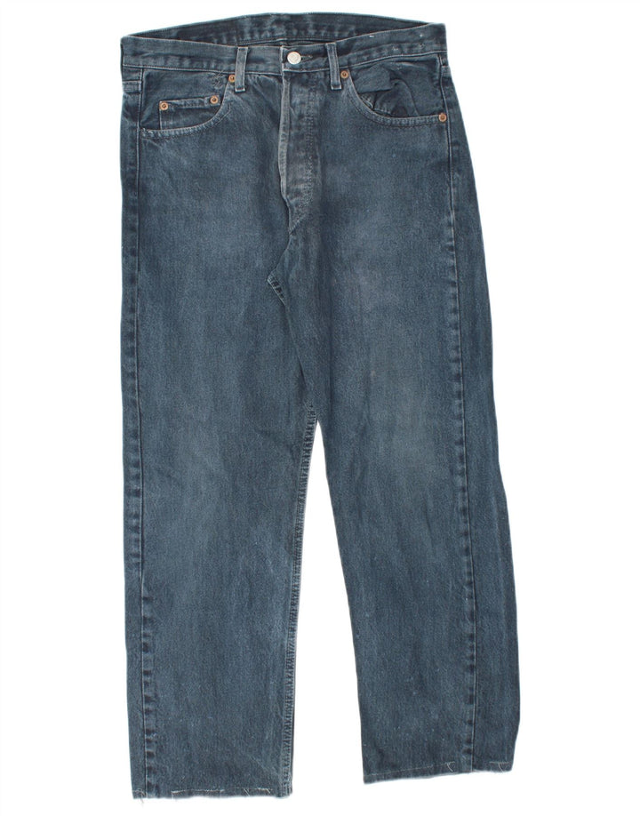 Мужские прямые джинсы LEVI'S 501 W32 L25 синие, хлопок