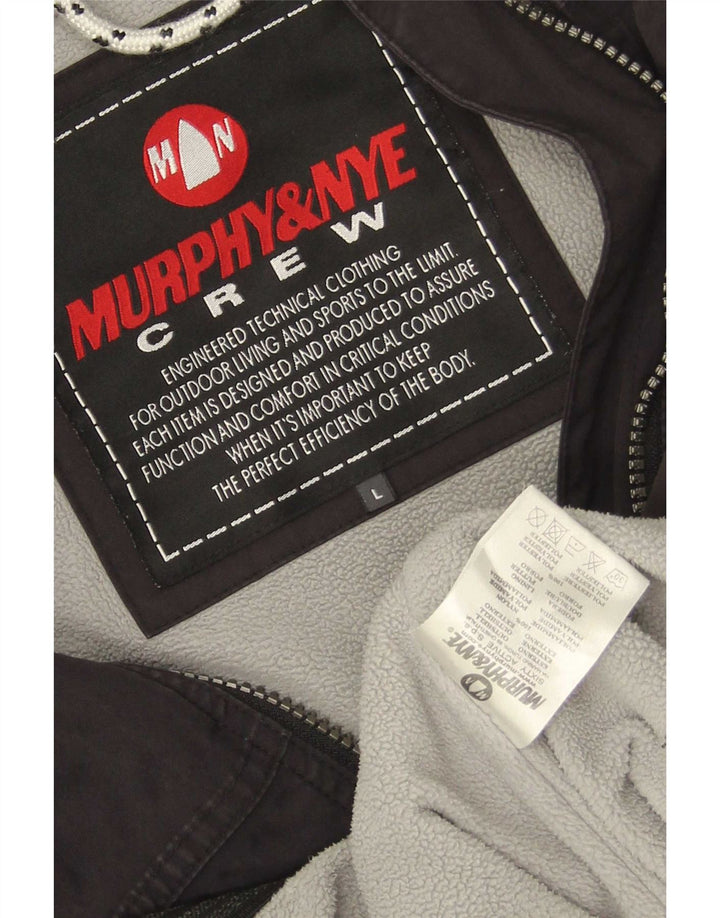 Мужская ветровка Murphy & Nye UK 40, большая черная полиамидная куртка