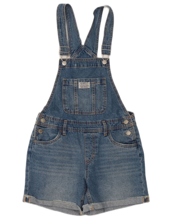 Джинсовые шорты Levi's для девочек 13–14 лет, W28, синий хлопок