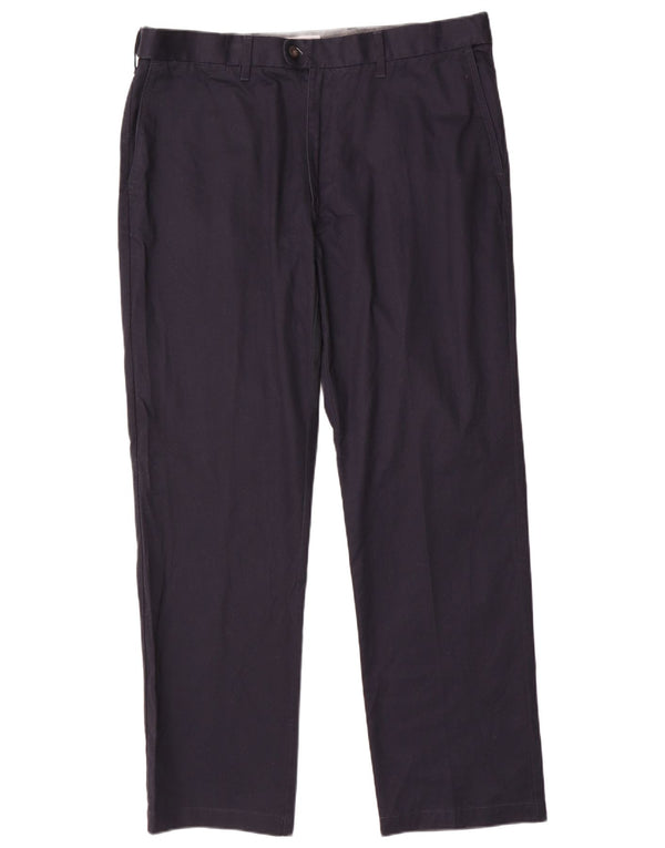 Мужские прямые брюки-чиносы Marks & Spencer W38 L31 темно-синие, хлопок