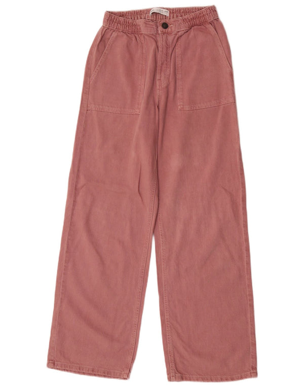 Широкие брюки-чиносы Zara для девочек 13–14 лет W26 L28, розовый хлопок