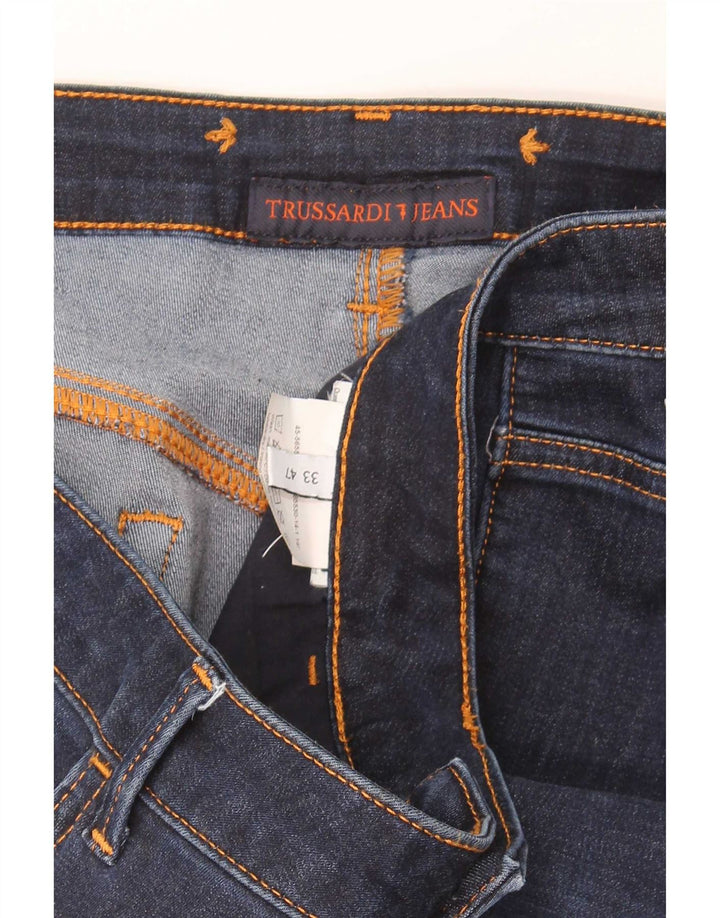 Женские узкие джинсы Trussardi W33 L30 Темно-синие