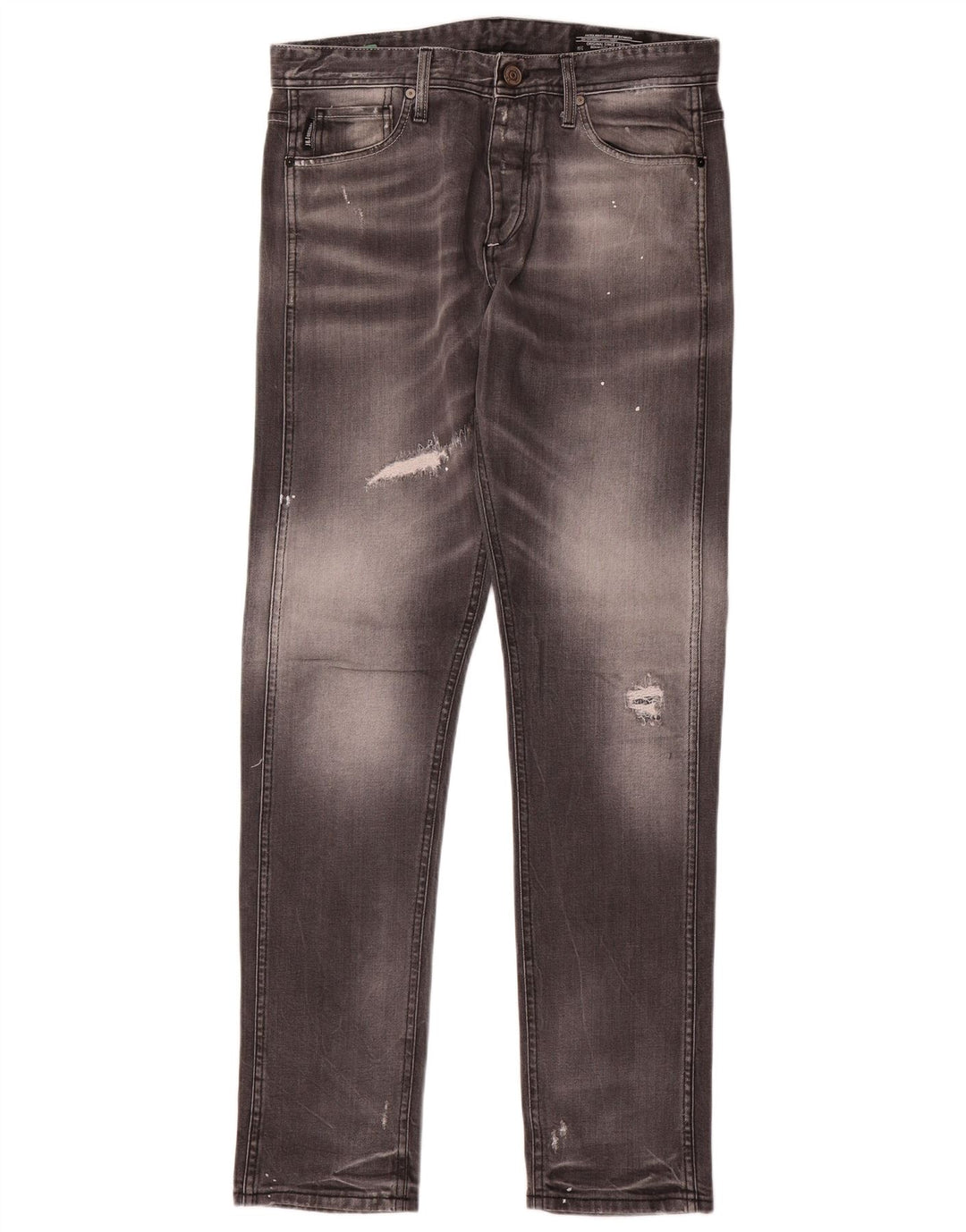Мужские потертые узкие джинсы Jack & Jones W32 L33 серые