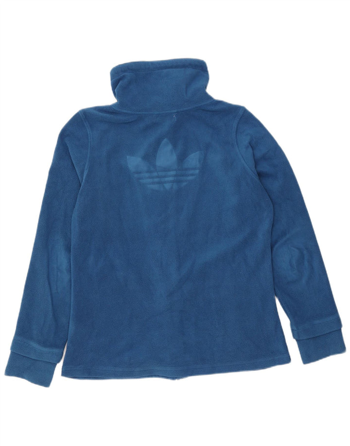 Женская флисовая куртка Adidas с графическим рисунком EU 42, средний синий полиэстер