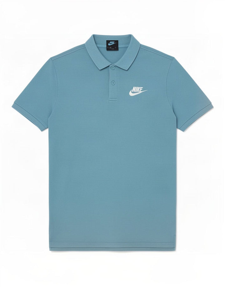 Мужская рубашка-поло Nike, большая синяя хлопковая