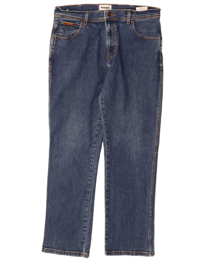 Мужские прямые джинсы WRANGLER Texas W34 L30, синий хлопок