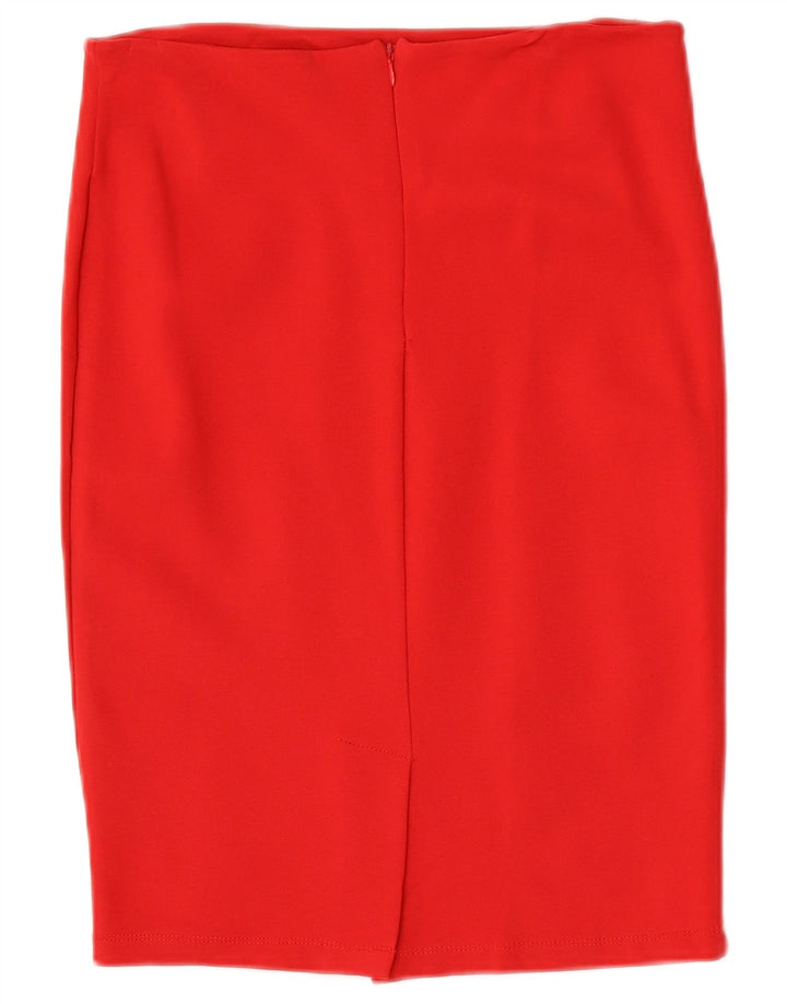 Женская юбка-карандаш Zara, большая W30, красная вискоза