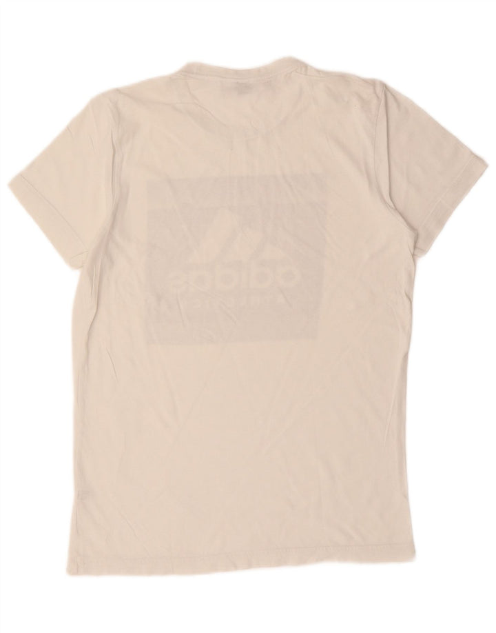 Мужская футболка Adidas с рисунком, маленький белый хлопок