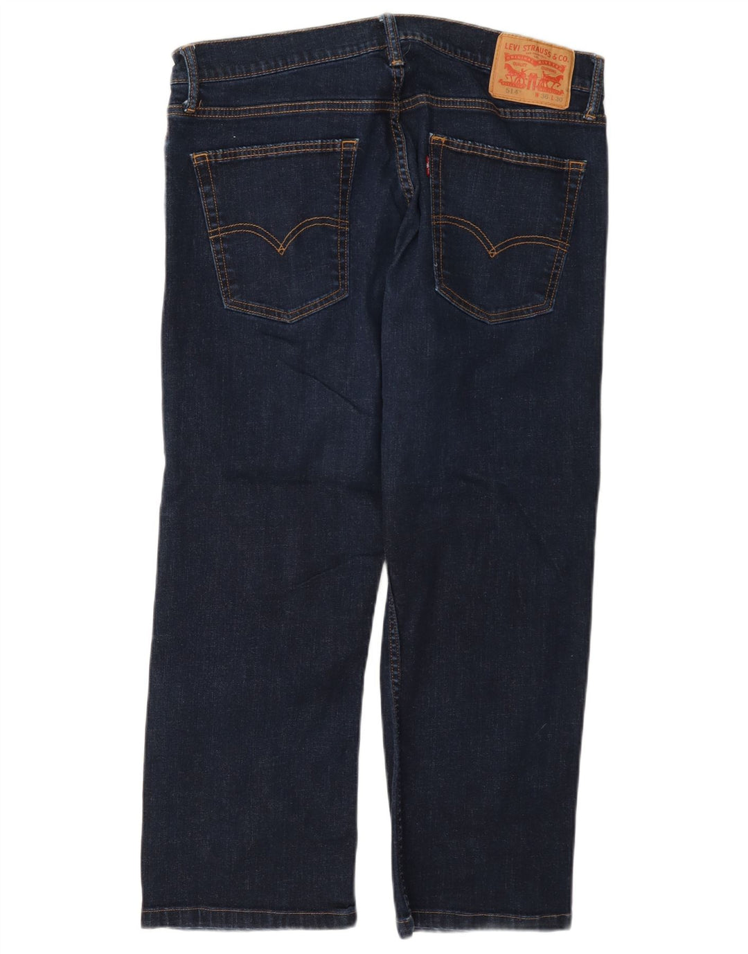 Мужские укороченные джинсы Levi's 514 W36 L25 Темно-синие, хлопок