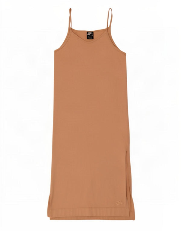 Nike Womens Slip Dress UK 12 Medium Beige Cotton