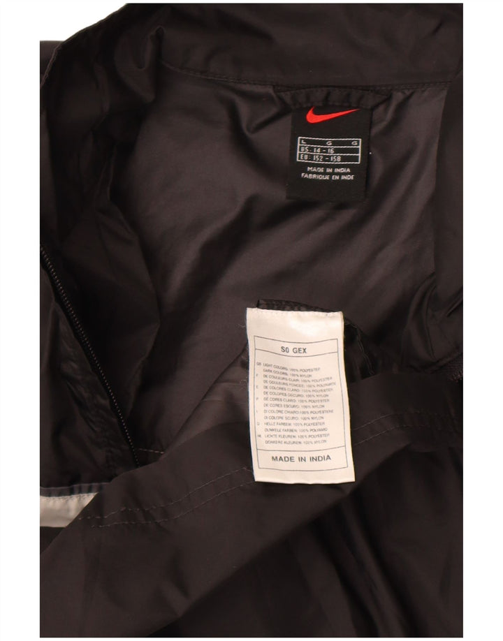 Дождевик Nike для мальчиков 14–15 лет, большая черная полиэстер с цветными блоками