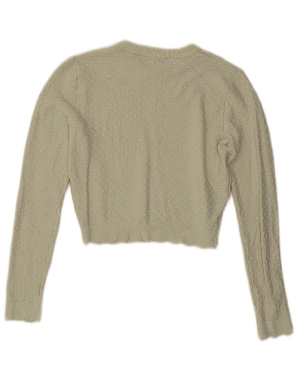 Женский укороченный джемпер с вырезом лодочкой Zara UK 10, маленький зеленый вискоза