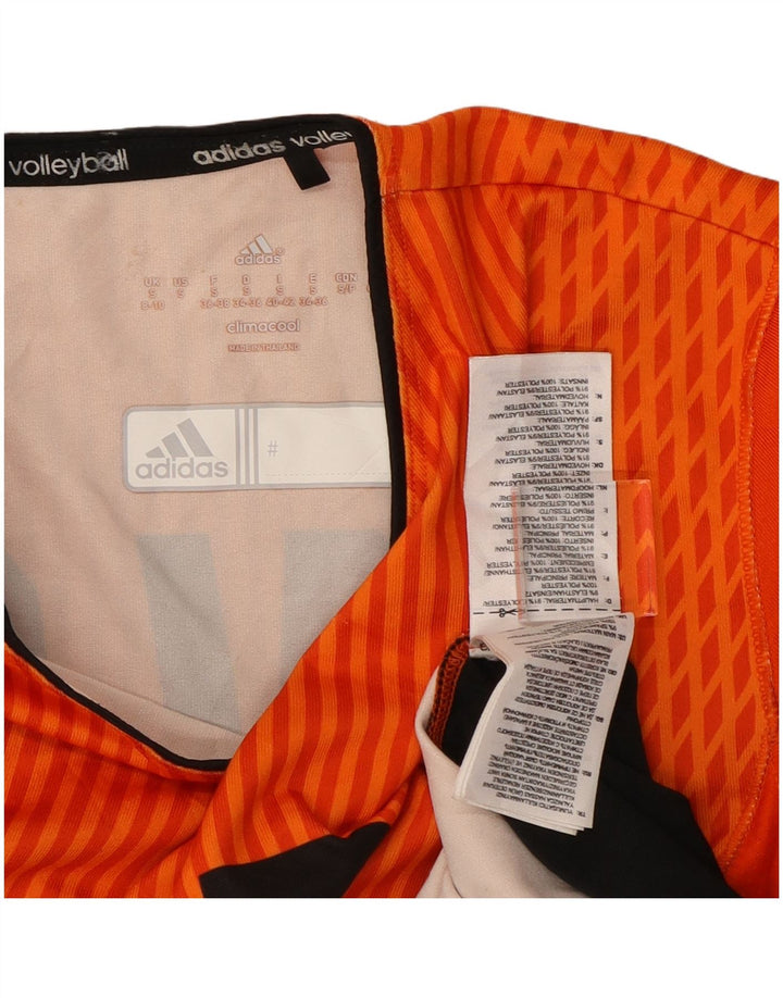 Женский топ Adidas Climacool с длинным рукавом UK 10, маленький оранжевый