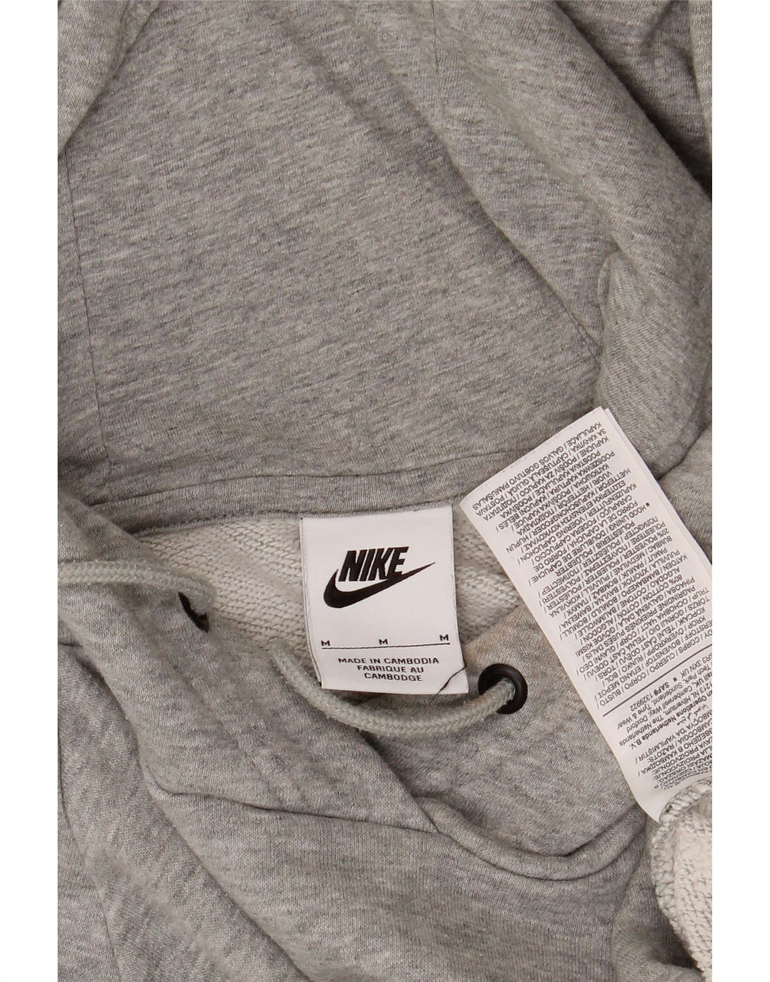 NIKE Womens Hoodie Jumper UK 14 Medium Grey Cotton Vintage Nike and Second-Hand Nike from Messina Hembry 
