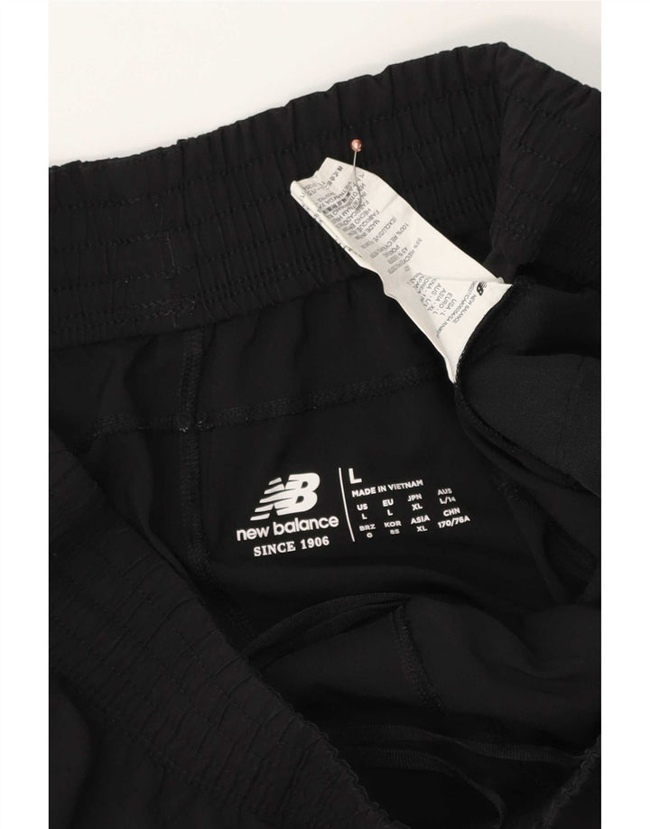 Мужские спортивные шорты New Balance, большие черные из полиэстера