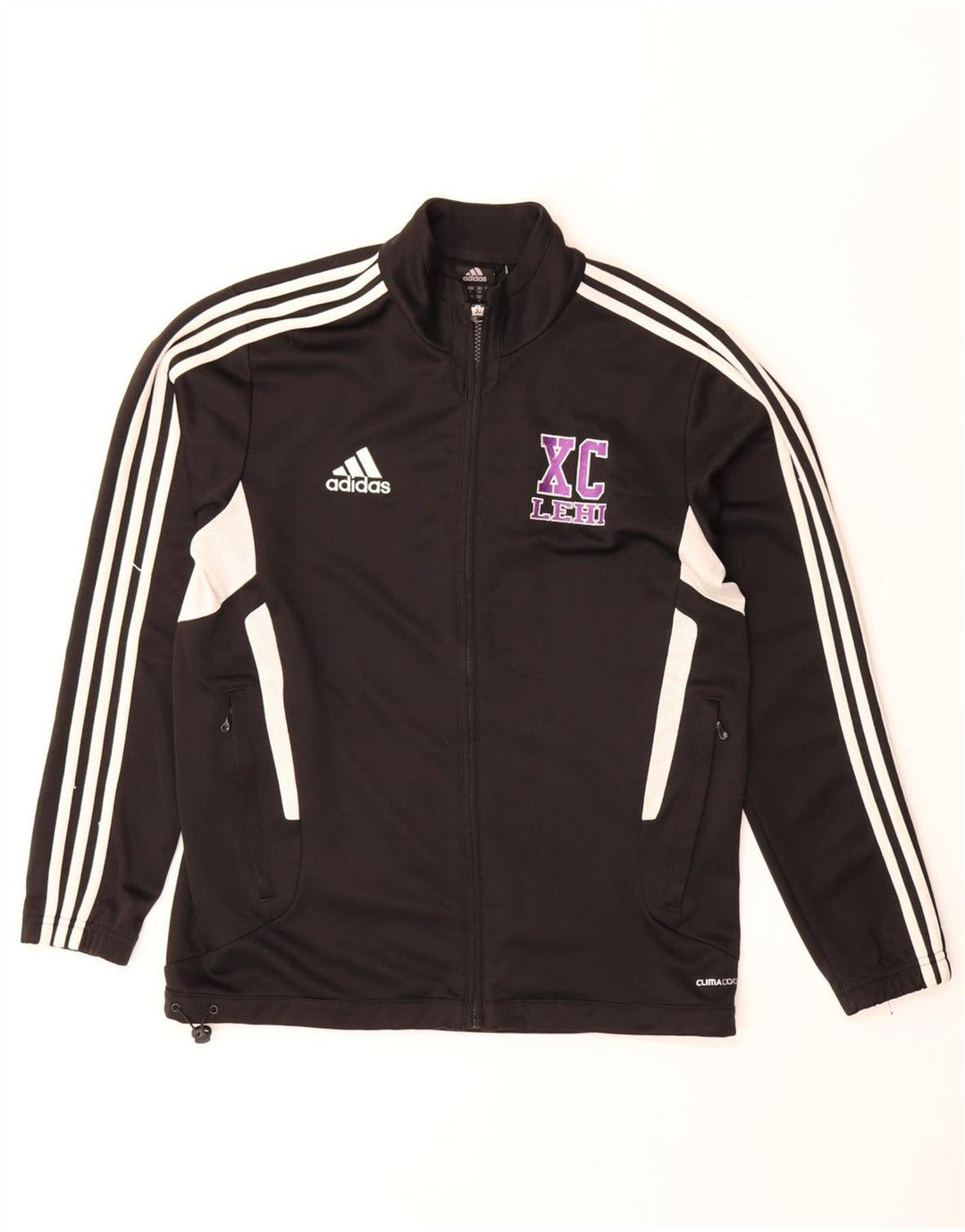 Мужская спортивная куртка Adidas Climacool, Великобритания 36/38, маленькая черная с цветными блоками