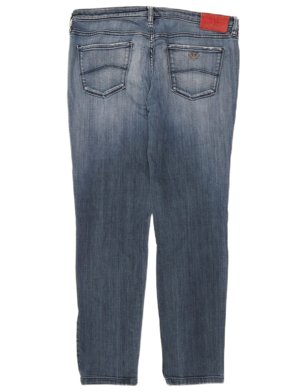 Женские узкие джинсы Emporio Armani W30 L28, синий хлопок