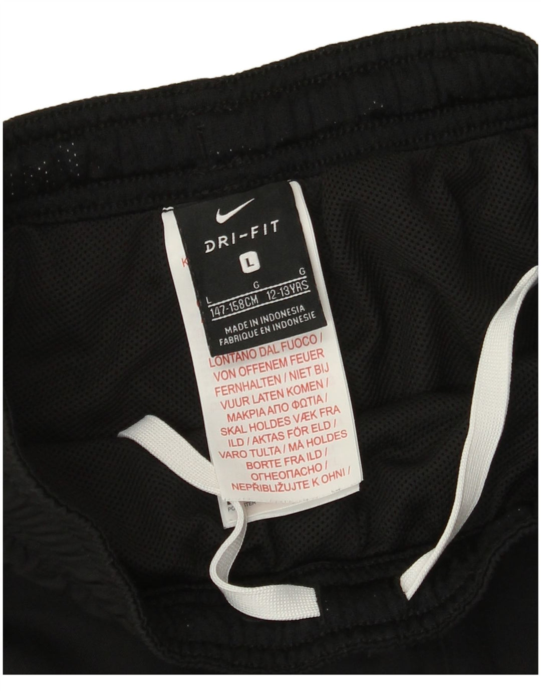 Брюки-ветровки Nike Dri Fit для мальчиков, 12–13 лет, большой размер, черный полиэстер
