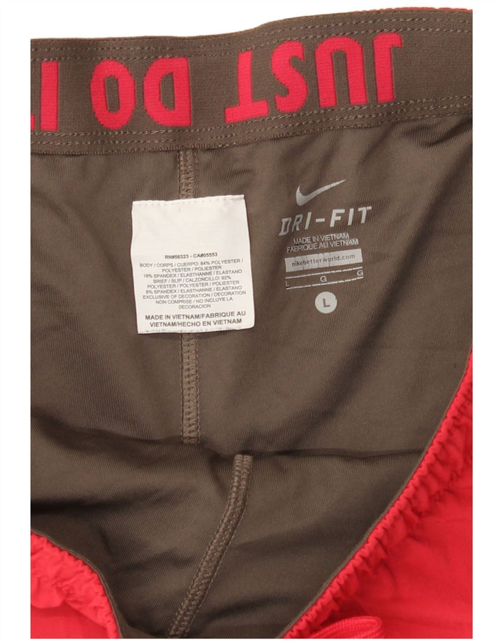 Женские спортивные шорты NIKE Dri Fit UK 16, большие красные, полиэстер