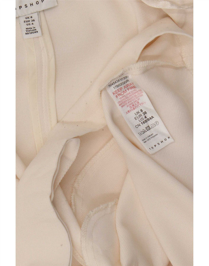 Topshop Женский пиджак оверсайз на 1 пуговице UK 8 Маленький Off White